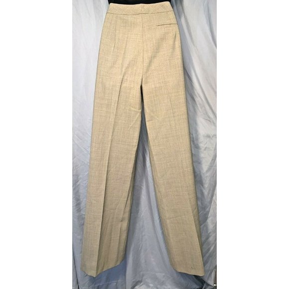 Etcetera~ Classy Lightweight Tan Linen Blend Pants w Button Accents Size 2 ~YaY! - Picture 6 of 12